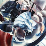 Range Rover engine turbocharger cross-section